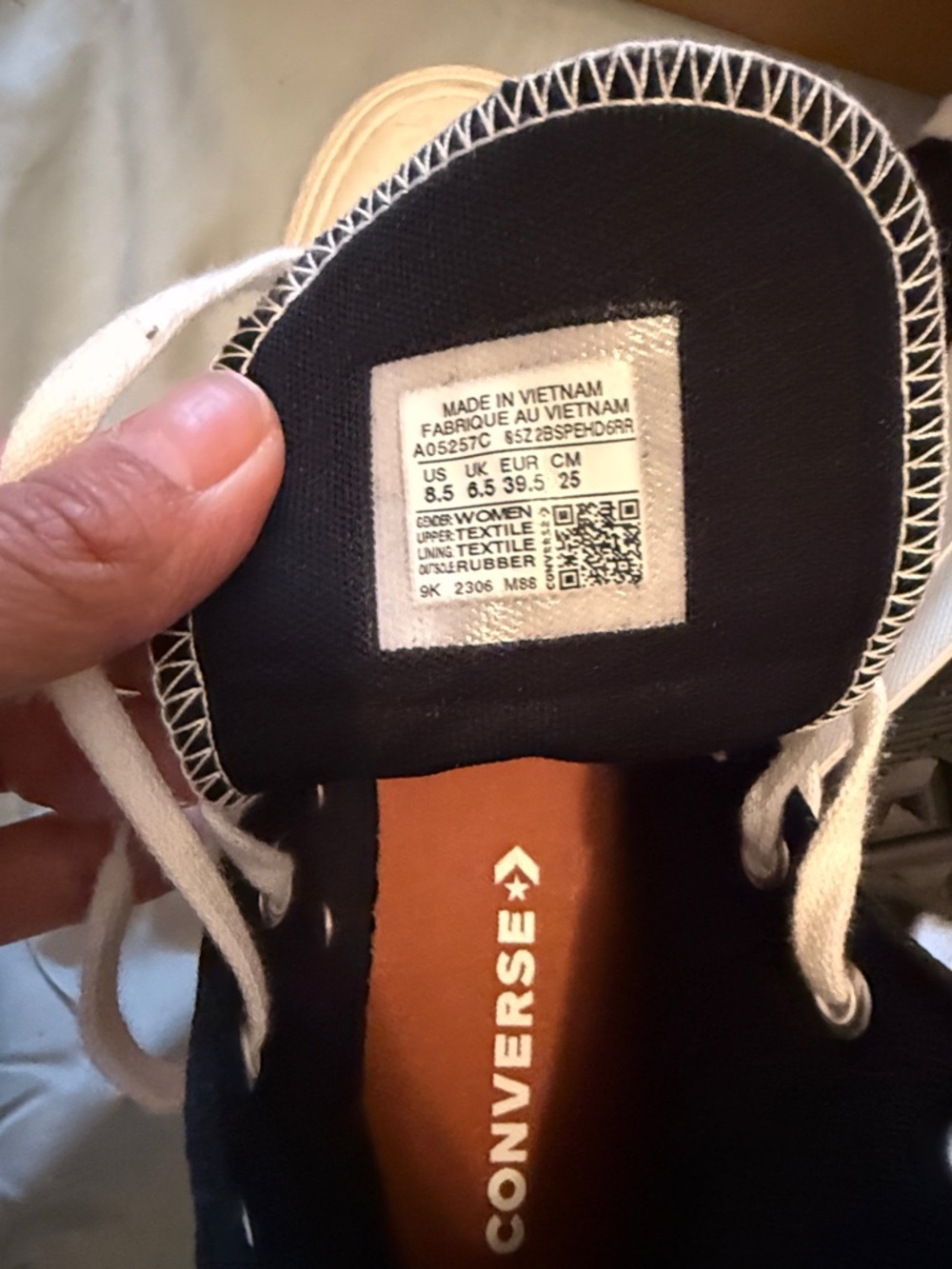 Converse Black High Top Sneakers with White Soles - Picture 4 of 4